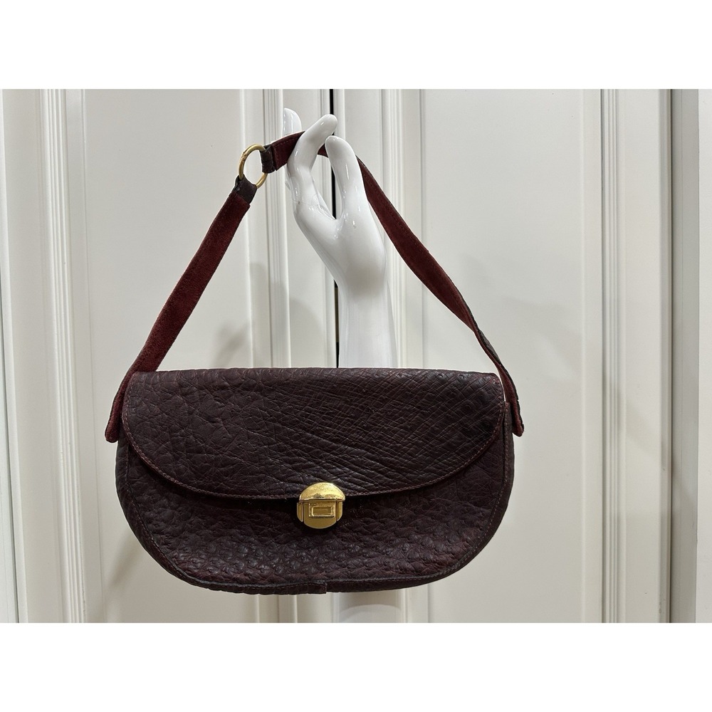 Sarien Boston Womens  Leather handbag Burgundy Vintage D. Brev‎